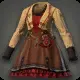 Liebesbotinnenrüschenkleid-Set